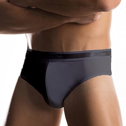 Cotonella 6 Pezzi Slip Uomo L'Altra 2383 con Elastico Esterno, Nero, 7/XXL