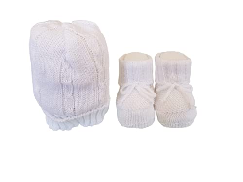 Cotone Set Scarpine + cappellino neonato e neonata ricamato - La Rocca Home Shopping Italia 