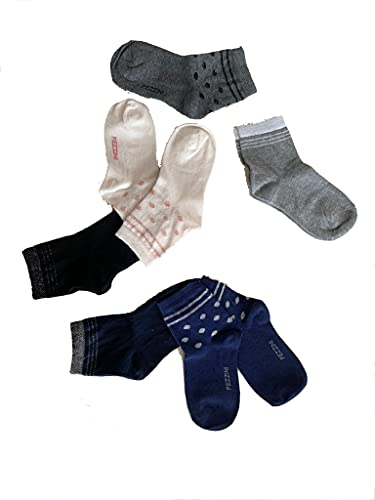 6 Paia di Calzini in Caldo Cotone da Bambina Vari Modelli e Taglie