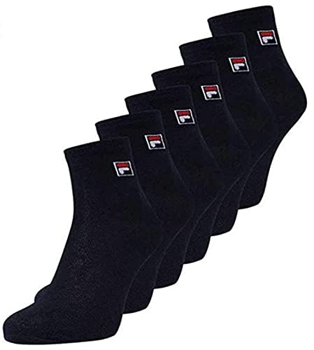 Fila CALZINI SNEAKERS OFFERTA 6 E 12 PEZZI, COTONE MERCERIZZATO LEGGERI, CALZA UNISEX, CALZE SPORTIVE F1763 (6 PEZZI BLU, 43-46)