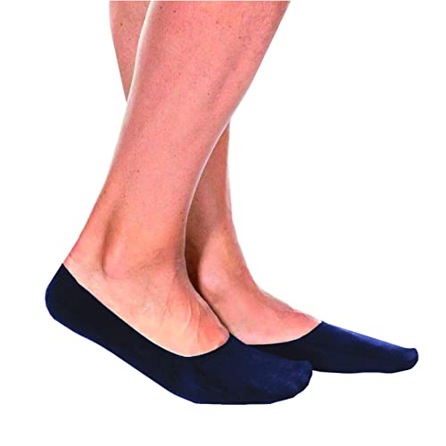 MERITEX CONFEZIONE DA 6 PAIA MINICALZA SALVAPIEDE CON SILICONE SCOLLATA INVISIBILE UOMO DONNA COTONE ELASTICIZZATO - PRODOTTO CERTIFICATO Oeko-Tex - Disponibile nei colori Bianco, Nero, Nudo e Blu