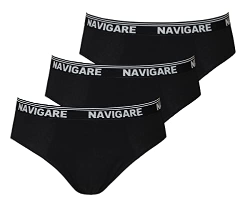 AZZETA 3 Slip Uomo Cotone Elasticizzato, Art. 574 Nero XXL