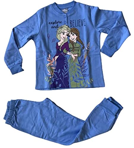 Sabor Pigiama Bambina Invernale Frozen Pigiama in Caldo Cotone (5365 Azzurro, 6 Anni) - Home Shopping Italia 