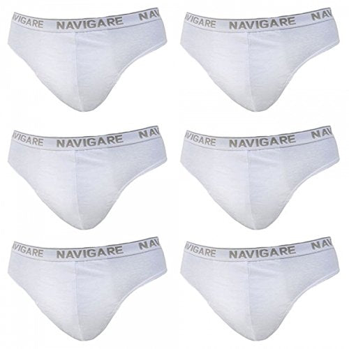 NAVIGARE UNDERWEAR CONFEZIONE DA N. 6 SLIP UOMO IN MORBIDO COTONE STRETCH JERSEY ELASTICO ESTERNO STAMPATO, MASSIMA VESTIBILITA'. Disponibile negli Assortimenti Bianco e Colorato