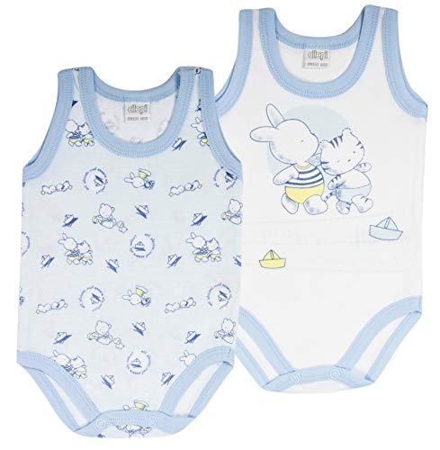 Confezione da 2 Body Americano Spalla Larga Neonato NEONATA in Cotone 100% Disponibile in Tre Varianti Colore. Le Fantasie Sono Legate alla stagionalità