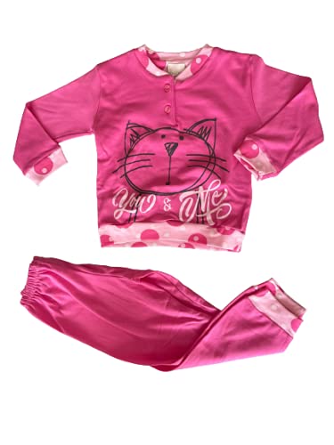 Pigiama Lungo Collo Serafino Caldo Cotone Interlock Bambina e Ragazza Varie Fantasie - MondoBlu - Home Shopping Italia 