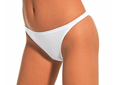 6 Slip tanga donna l'altra COTONELLA cotone elastico 3161 (3, 3BIANCHI/3NERI)