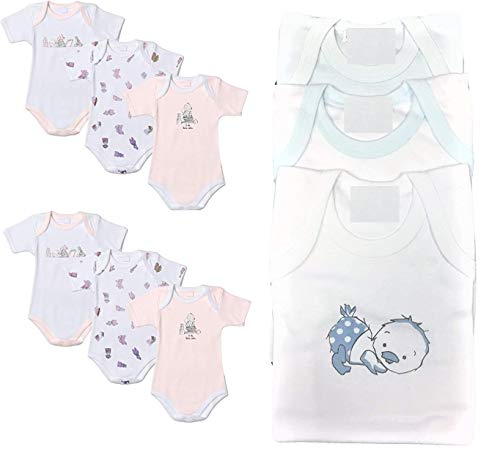 3 Body Mezza Manica Caldo Cotone Felpato 02828/T1402 (Azzurro, 0-1 MESI / 51-54CM) LE FANTASIE POSSONO VARIARE IN BASE ALLA STAGIONALITA'