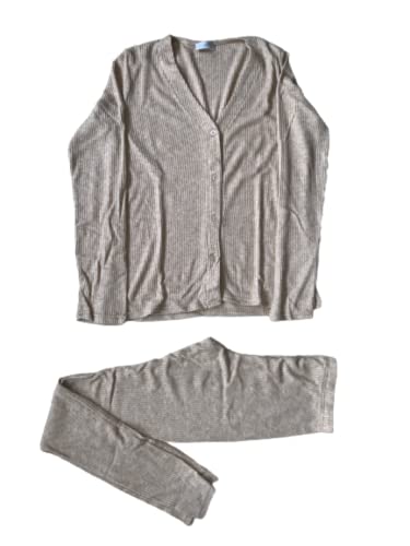 Pigiama da donna lungo a due pezzi modello cardigan varie taglie e colori Art. PJ057 - Pi Jump