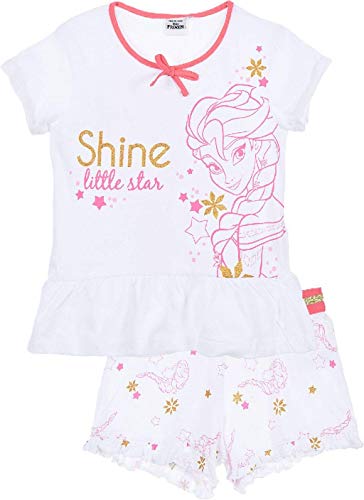 Disney Pigiama Bambina Frozen T-Shirt e Pantaloncino in Cotone Stampato 1845