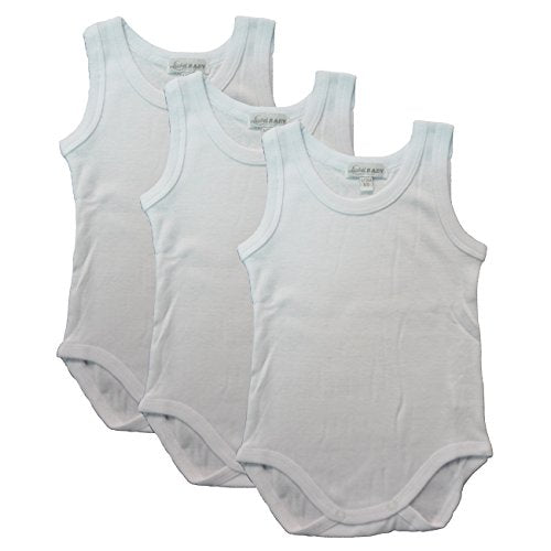 3 Body neonata/o Spalla Larga 100% Cotone Art. 05832B/T457 Bianco (9 Mesi)