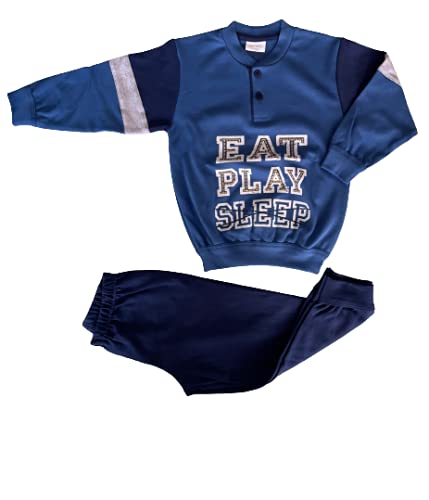 Pigiama Serafino Bambino Lungo Cotone Interlock - Primero - Home Shopping Italia 