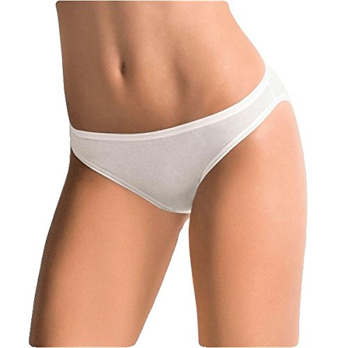 L'altra Cotonella Offerta Slip Donna Vita Bassa in Cotone Elasticizzato Confezione da 12 Pezzi - Colori Bianco E Nero. Prodotto Testato Oeko-Tex