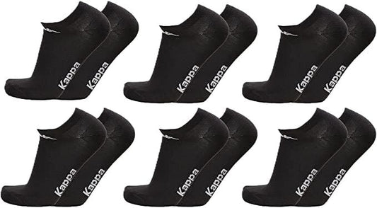 Kappa 6 paia calzini fantasmini invisibili sneakers in cotone modello unisex vari assortimenti.