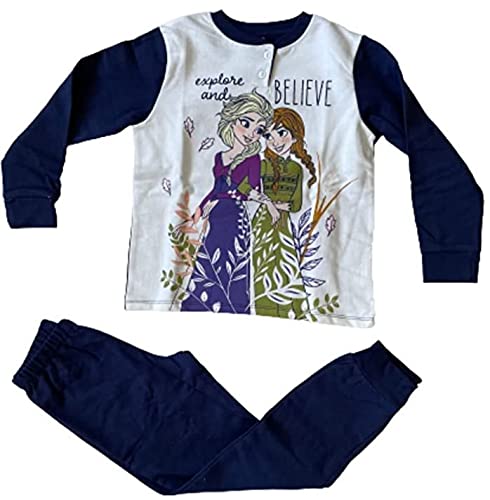 Sabor Pigiama Bambina Invernale Frozen Pigiama in Caldo Cotone (6306 Blu Navy, 4 Anni) - Home Shopping Italia 