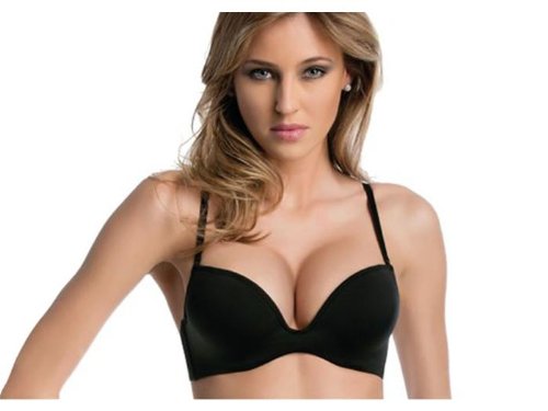 Reggiseno fascia imbottita Push-up Tiziana Love and Bra Nero taglia 3° - Home Shopping Italia 
