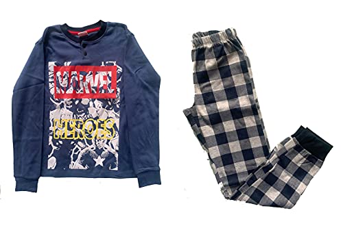 Sabor Avengers Pigiama lungo due pezzi in cotone caldo di varie taglie e colori - Home Shopping Italia 