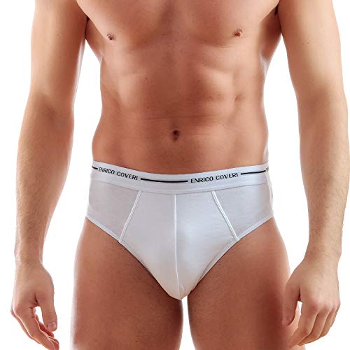 ENRICO COVERI slip in cotone elasticizzato uomo art. ES1000 (6pz) - 5, Bianco