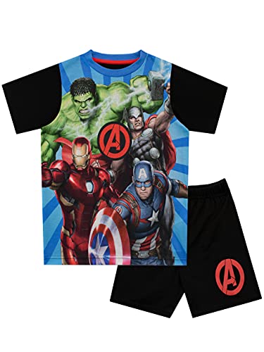 Marvel Pigiama a Maniche Corta per Ragazzi Avengers Blu 9-10 Anni - Home Shopping Italia 