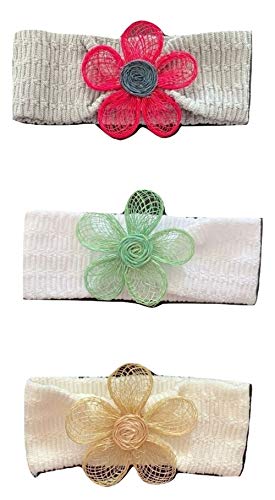 3 pezzi fascia capelli da bambina con applicazione colori assortiti - Bel Piccino