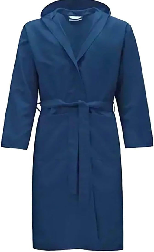 Tessile Shop Accappatoio in morbida microfibra UNISEX (M, Blu)