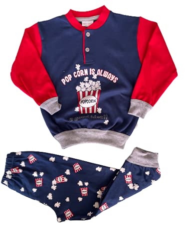 Pigiama Serafino Bambino Lungo Cotone Interlock - Primero - Home Shopping Italia 