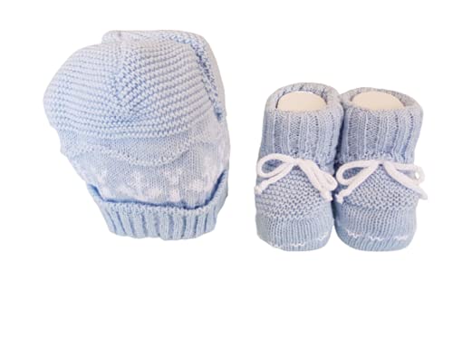 Cotone Set Scarpine + cappellino neonato e neonata ricamato - La Rocca Home Shopping Italia 