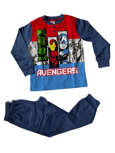 Sabor Pigiama da Bambino in Cotone Felpato Topolino 44 Gatti Supereroi Topolino Bambino 3-7 Anni Pigiama Invernale (Supereroi Blu Navy, 6 Anni Cotone Felpato)