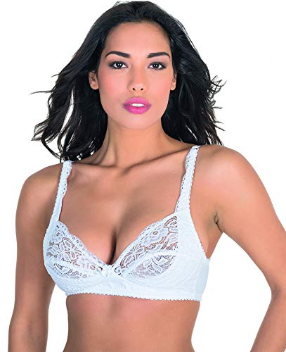 ARIS Reggiseno Stella Morbida Microfibra e Pizzo Elasticizzato (Nero, 5) - Home Shopping Italia 