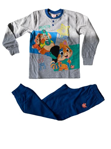 Sabor Pigiama da Bambino in Cotone Felpato Topolino 44 Gatti Supereroi Topolino Bambino 3-7 Anni Pigiama Invernale