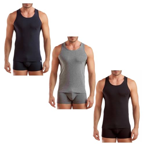 Coveri - Vogatore Uomo Et1002 3 Pezzi, Blu/Nero/Grigio Melange, 4