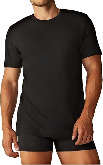 Liabel Maglia T-Shirt Uomo in Caldo Cotone Felpato nei Colori Bianco e Nero 3pz - Home Shopping Italia 