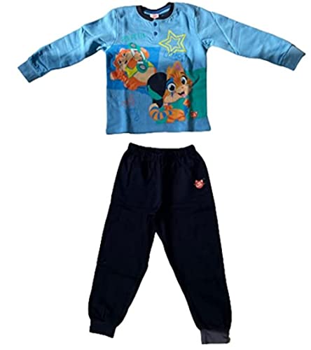 Sabor Pigiama Bambino Invernale 44 Gatti, Pigiama in Caldo Cotone Invernale, Disponibile in Vari Personaggi Disney Marvel (7710 Blu Royal, 3 Anni)