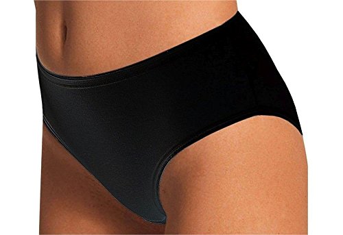COTONELLA Slip Midi Donna in Cotone Elasticizzato con Tassello IGIENICO in Cotone - Confezione da 12 Pezzi - Colori Bianco E Nero