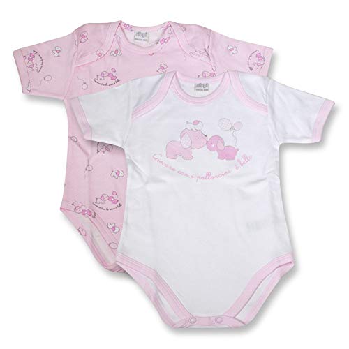 Set da 6 Body Americano Manica Corta Neonata A 2 Fantasie AF4954 Ellepi-36 Mesi
