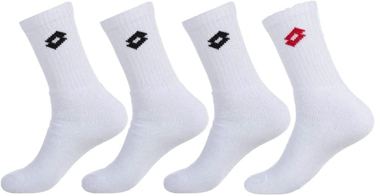 Lotto Calze Corte Unisex Tennis 4 Paia Colore Bianco Taglia