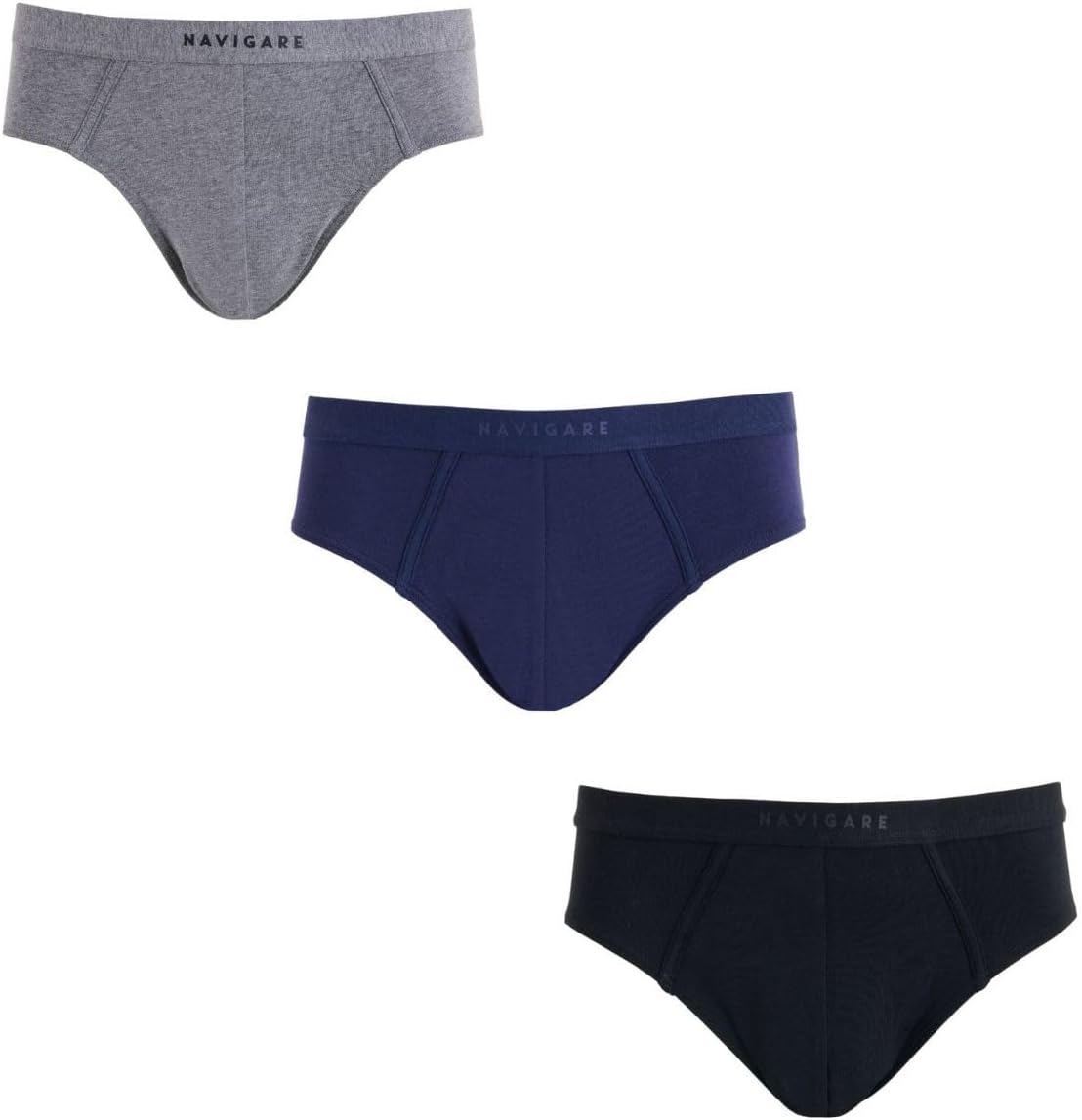 Navigare Slip Uomo 100T 3 Pezzi – Cotone Elasticizzato, vestibilità Aderente e Traspirante, Elastico Morbido in Vita, Comodi per Uso Quotidiano, Lavabili in Lavatrice – Bianchi, Neri o Assortiti - Home Shopping Italia 