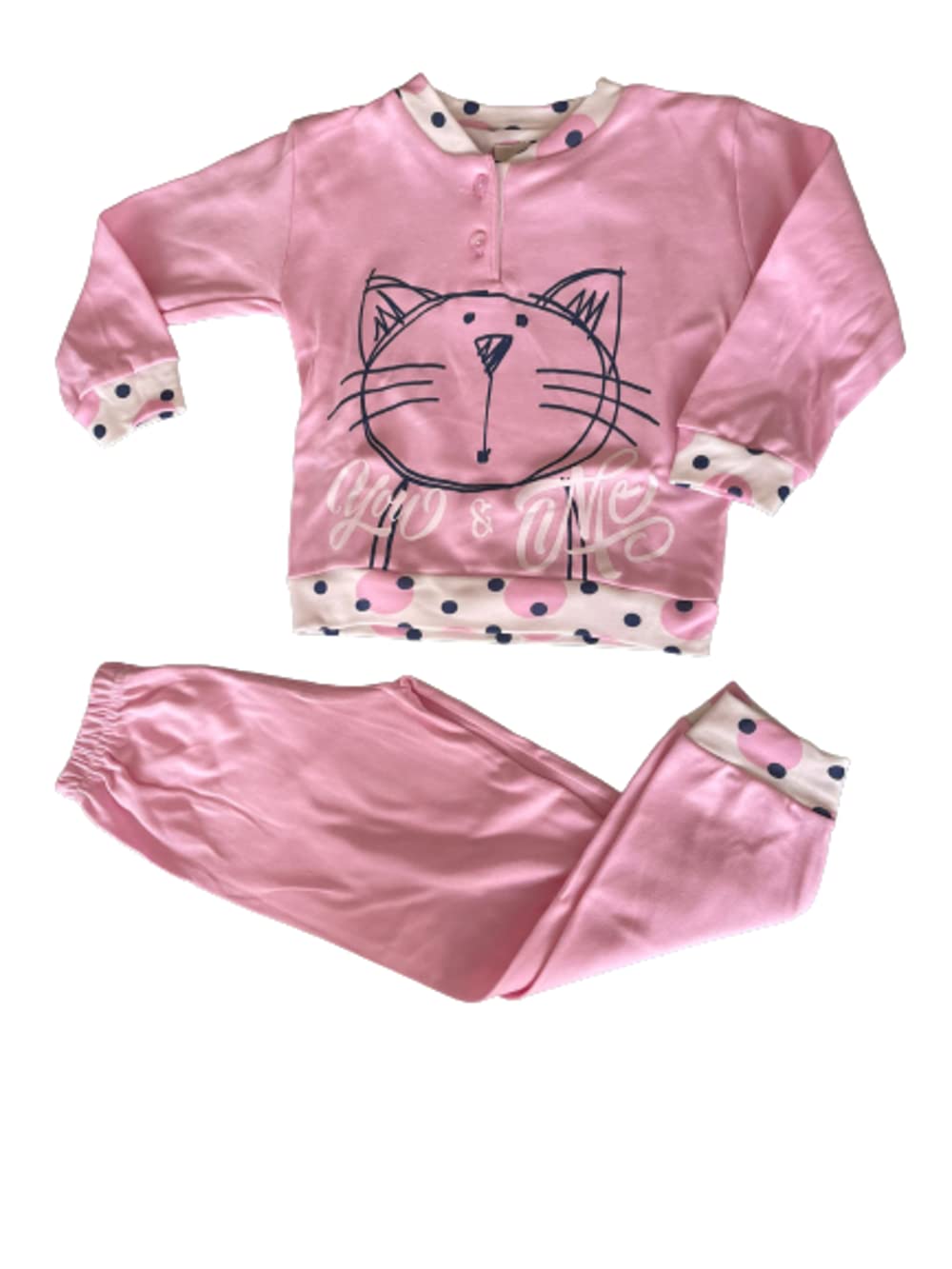 Pigiama Lungo Collo Serafino Caldo Cotone Interlock Bambina e Ragazza Varie Fantasie - MondoBlu - Home Shopping Italia 