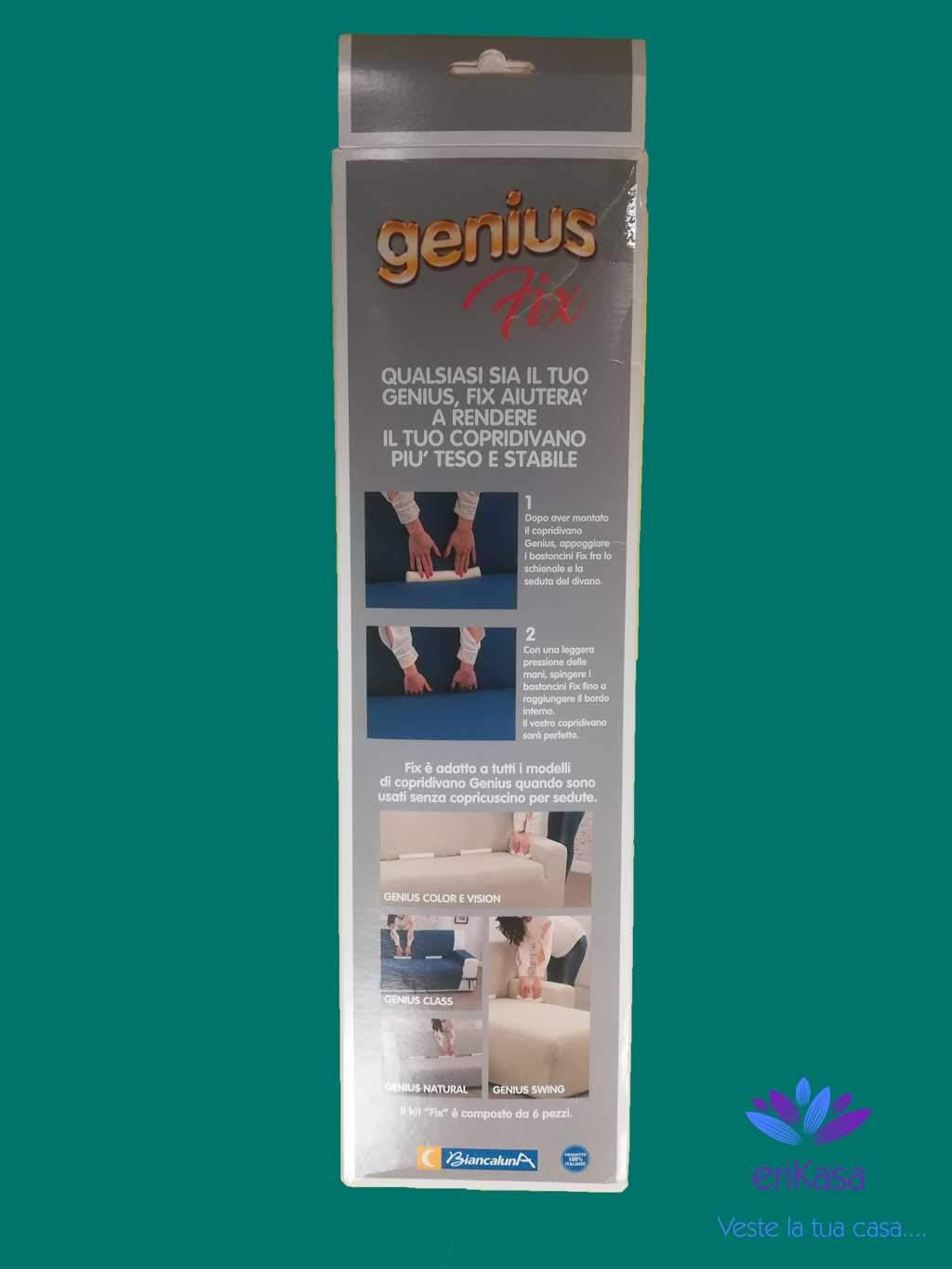 ERIKASA BIANCALUNA Genius Fix Sagoma Fermo Tendi Copridivano Cilindri Poliuretano