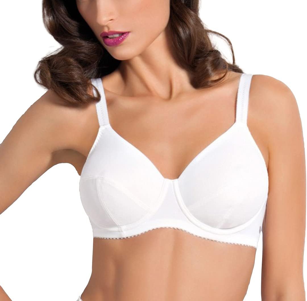 SÌèLEI, Reggiseno Francese con Ferretto, Realizzato in Microfibra Compatta e Contenitiva, Coppe Foderate in Cotone, Spalline Regolabili, Designed in Italy - Home Shopping Italia 