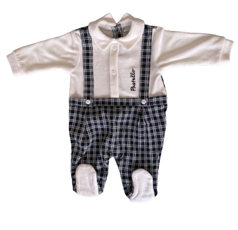 Pastello Tutina Lunga con Piedini in ciniglia Neonato Art. TC40K - Home Shopping Italia 