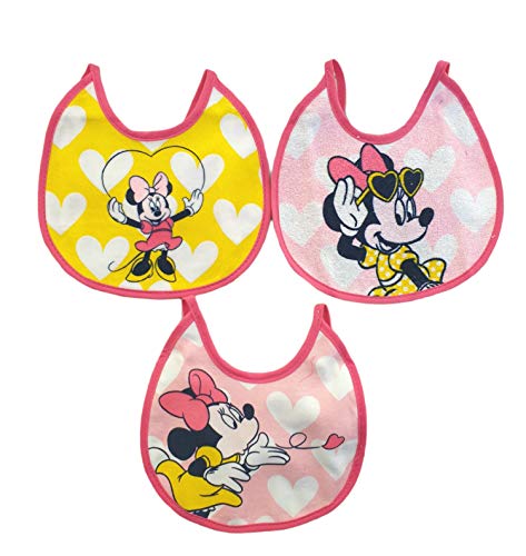 3 bavaglini Disney assortiti in cotone (Minnie)