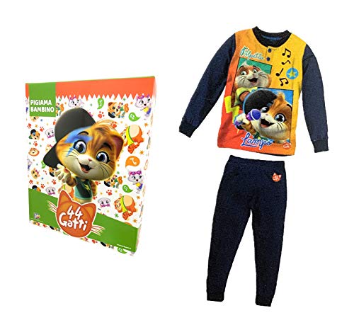 Pigiama Bambino Invernale 44 Gatti, Pigiama Caldo Cotone, Pigiama Bambino Felpato, Disney, Marvel (1069 Blu Navy, 5 Anni) - Home Shopping Italia 