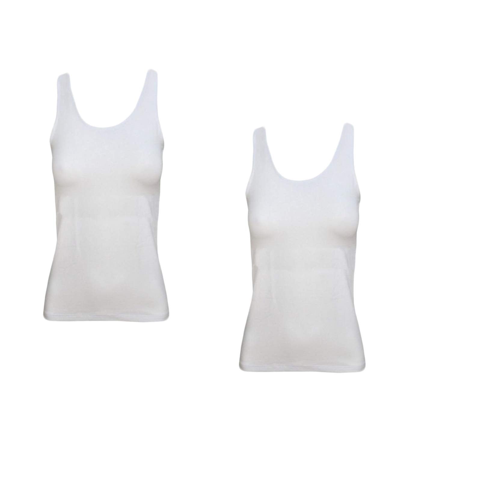 JADEA Offerta 2 Pezzi Canotta Donna in Cotone Elasticizzato, Canotta Donna Spalla Larga, Camiciola Multipack 80234182