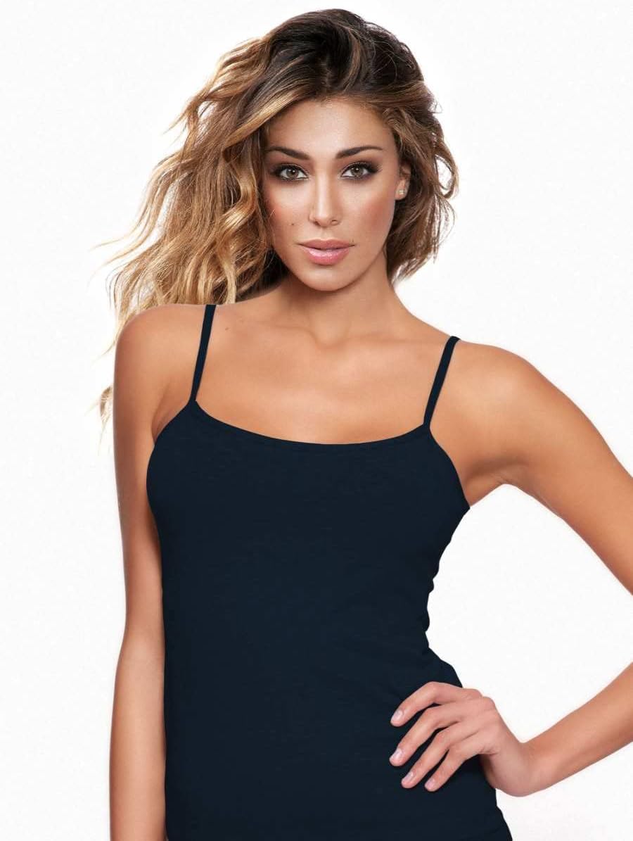 JADEA Offerta 2 Pezzi Canotta Donna in Cotone Elasticizzato, Canotta Donna Spalla Stretta, Top Donna, Camiciola Multipack 80234179