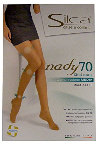 Silca CALZE COLLANT NADY 70 DEN PREVIENE GONFIORI 12/14 MMHG (4, nero)