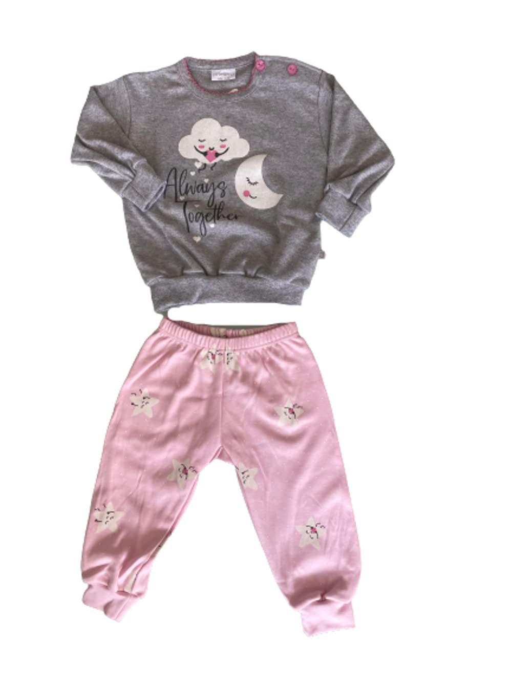 Pigiama Lungo Due Pezzi neonata con Spalla Aperta Cotone Interlock Vari Articoli - Primero - Home Shopping Italia 