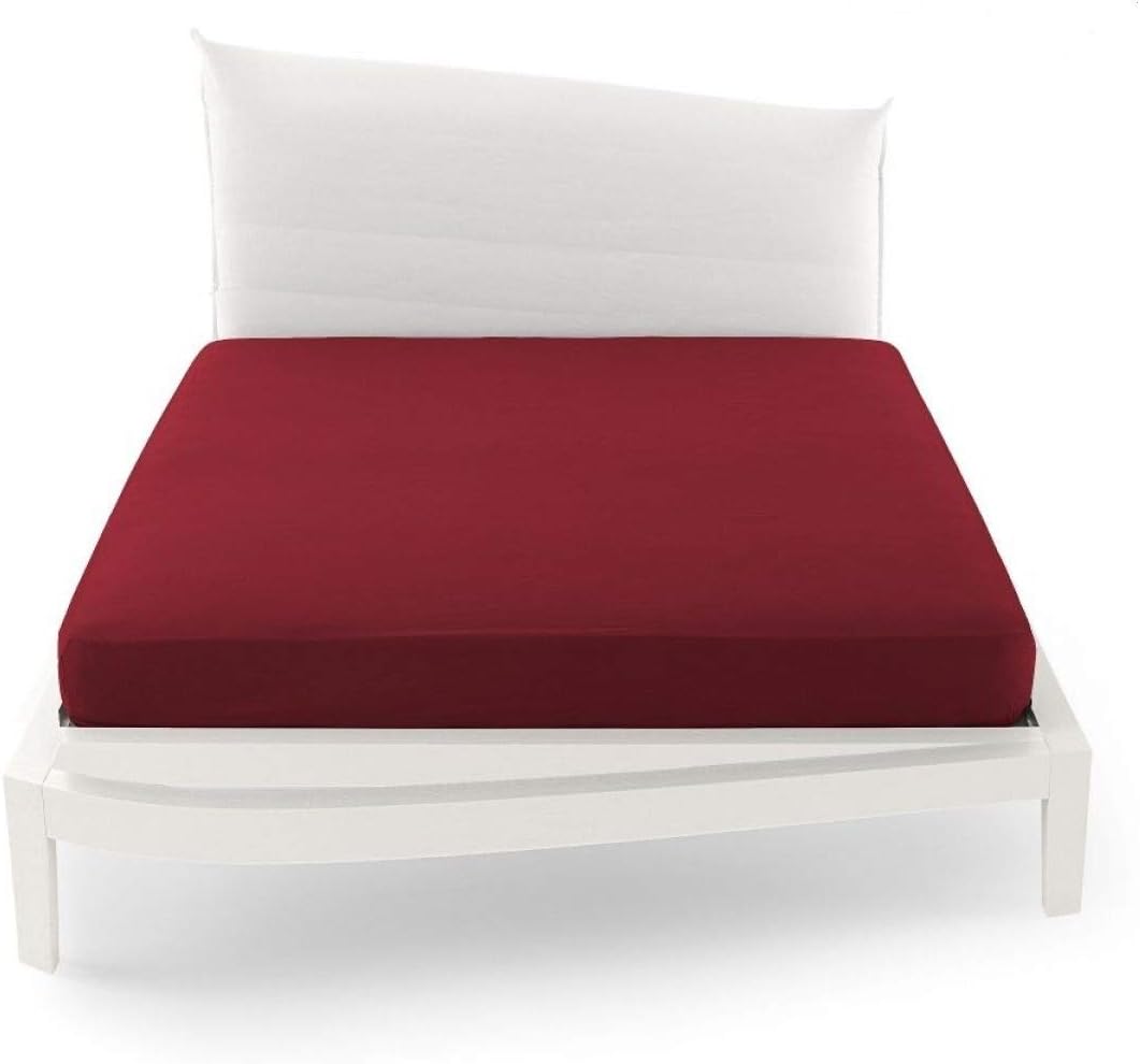 Anca Lenzuolo sotto con Angoli Maxi Linea I Colorati Letto Singolo Bordeaux - Home Shopping Italia 