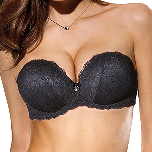 LORMAR Fascia Double Extra Pizzo Offerta Balconcino Super Push UP Varie TG E col (1, Nero) - Home Shopping Italia 