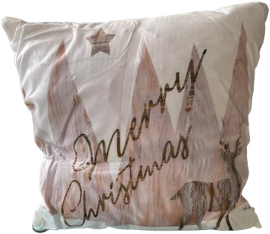 Coppia di cuscini natalizio divano letto sofà con zip led e musica 43X43cm Art. 21025 21026 21024 (21024) - Home Shopping Italia 